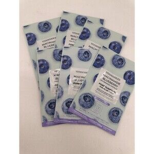 (6 Pk) Vitamasques Niacinamide Blueberry Sheet Mask Pore Purifying - 1 Mask Ea.